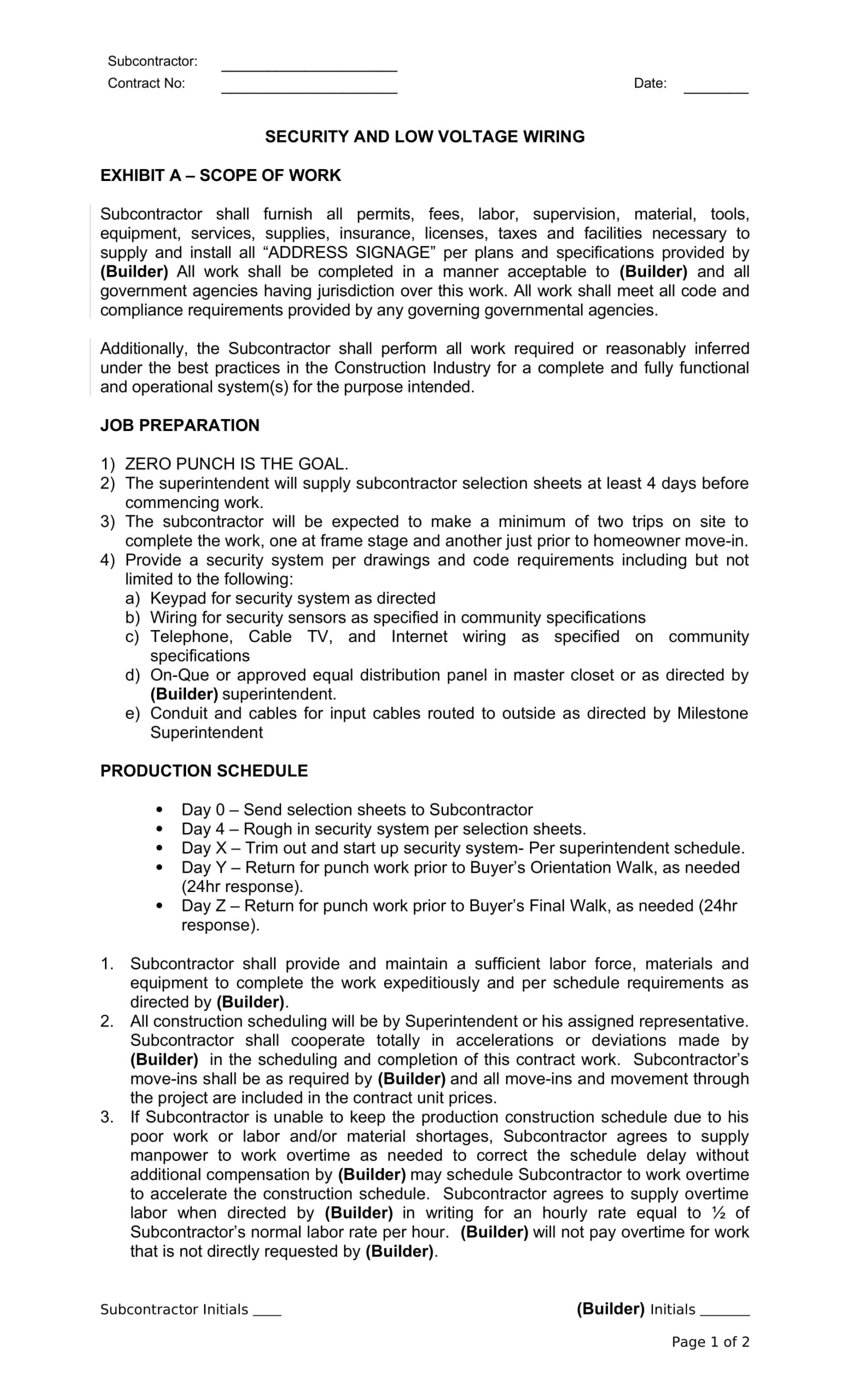 Security and Low Voltage Wiring